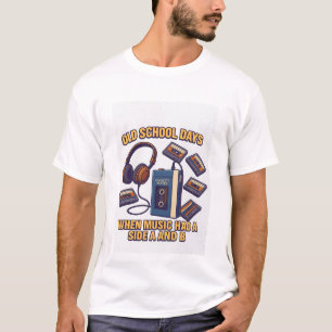 Días de Vieja Escuela  Camiseta de Música Retro co