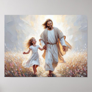 Días Felices, Arte Cristiano, Jesús y Chica, Jesús
