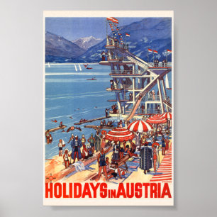 Días festivos en Austria Póster Vintage 1933
