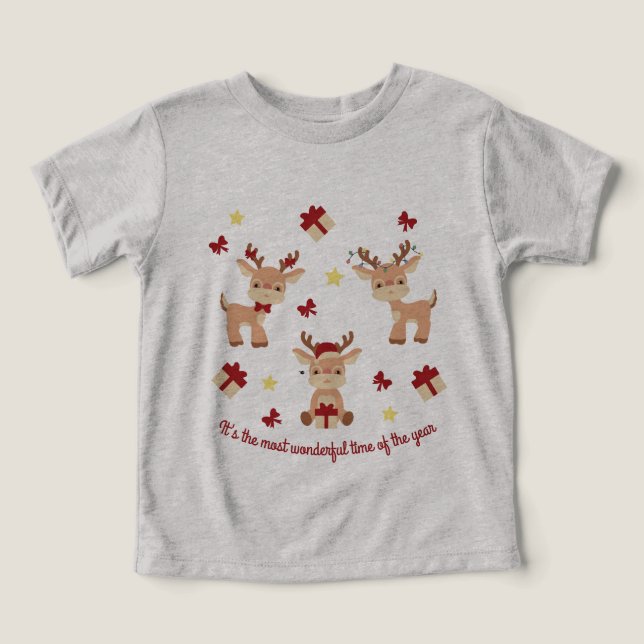 Días festivos para los Navidades de renos pequeños (Diseño delantero )