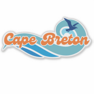 Días Ondulados Cape Breton Pegatina de Vinilo