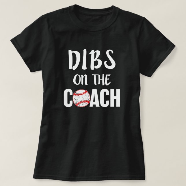 Dibs en la camisa para mujer del béisbol del coche (Diseño del anverso)