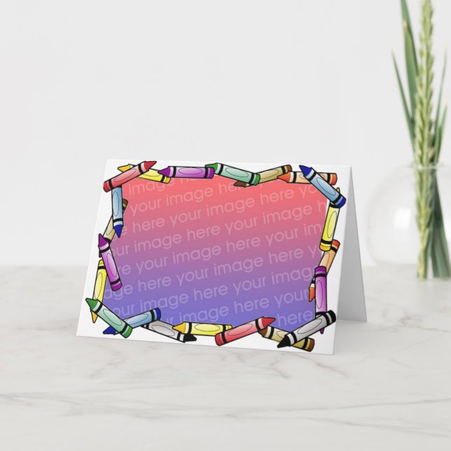 Dibuja con creyón la tarjeta de la foto (Anverso)