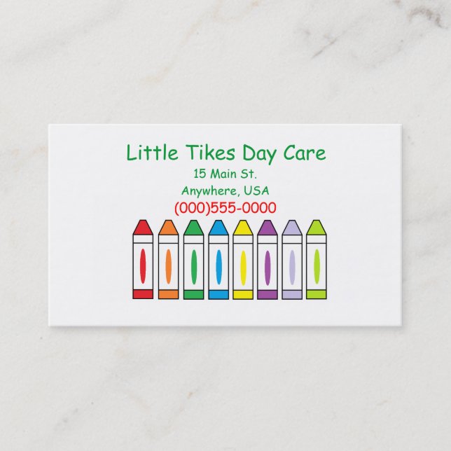 "Dibuja con creyón" tarjetas de visita (Anverso)