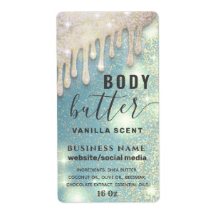 Dibuja la etiqueta de mantequilla del cuerpo del g