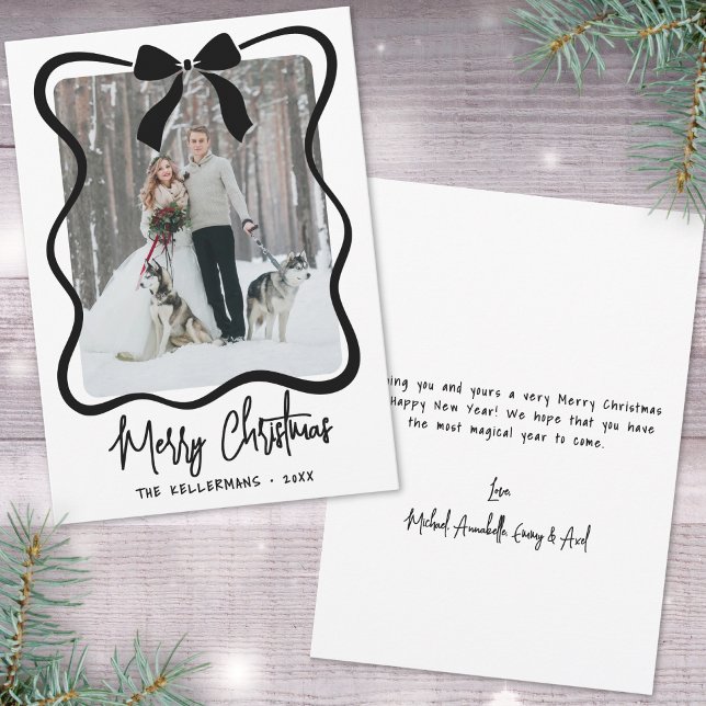 Dibujado a Mano Caprichoso Feliz Navidad (Hand Drawn Whimsical Merry Christmas Holiday Card)