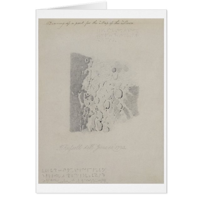 Dibujando para el mapa de la luna, 1794 (lápiz en (Frente)