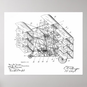 Dibujo 1917 del arte de la patente del aeroplano