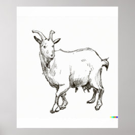 dibujo a mano de ovejas en el arte Ukiyo-E Style