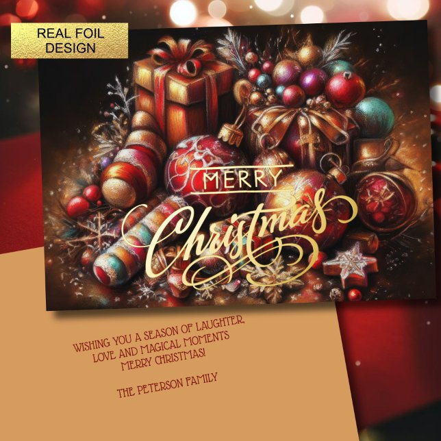 Dibujo a Tiza Adorno de Caramelo Regalo de Navidad (Subido por el creador)