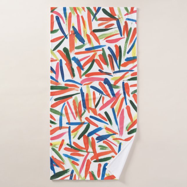 Dibujo abstracto de acuarela (Toalla de baño)