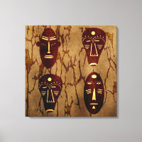 Dibujo abstracto de arte facial tribal africano vi