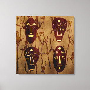 Dibujo abstracto de arte facial tribal africano vi