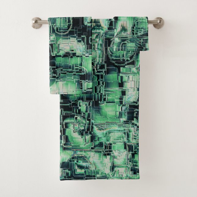 Dibujo abstracto en mosaicos esculpidos en tonos d (In situ)