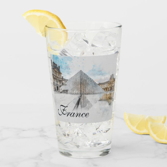 Dibujo acuarela del Louvre París, Francia (Anverso (hielo))