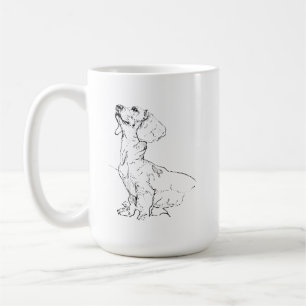 Dibujo Adorable de Dachshund, Taza de Café para Ma
