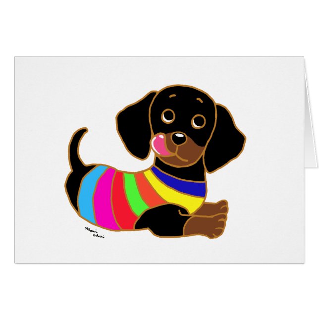 Dibujo animado 2 del Dachshund (Anverso (Horizontal))