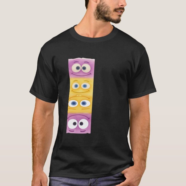 DIBUJO ANIMADO AMARILLO-LAVANDA PARA CAMISETAS (Anverso)