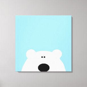 Dibujo animado azul del arte del oso polar