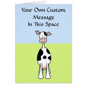 Dibujo animado blanco y negro de la vaca. Frente