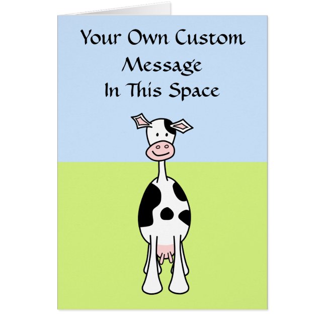 Dibujo animado blanco y negro de la vaca. Frente (Frente)