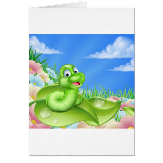 Dibujo animado Caterpillar en prado