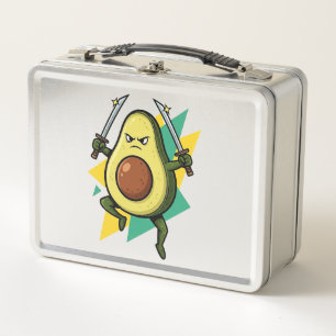 Dibujo animado de aguacate ninja – Vector guerrero