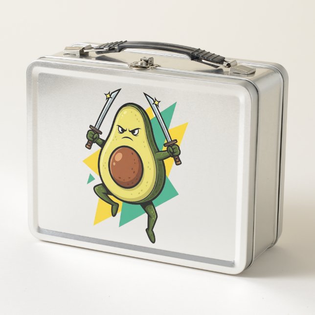 Dibujo animado de aguacate ninja – Vector guerrero (Anverso)