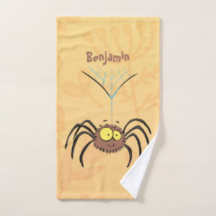 Dibujo animado de araña divertido lindo y esponjos