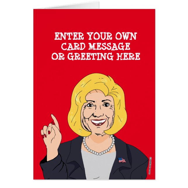 Dibujo animado de encargo de Hillary Clinton (Frente)