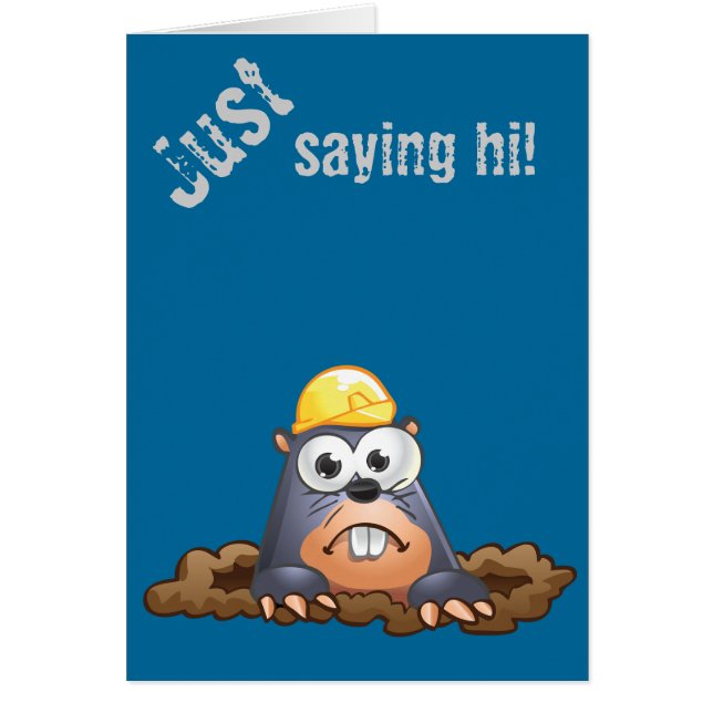 Dibujo animado de excavación del topo lindo (Frente)