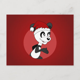 Dibujo animado de la panda del navidad