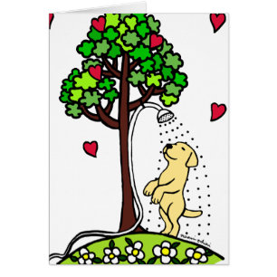 Dibujo animado de Labrador del amarillo de la