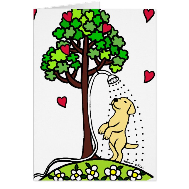 Dibujo animado de Labrador del amarillo de la (Frente)