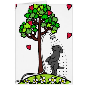 Dibujo animado de Labrador del negro de la