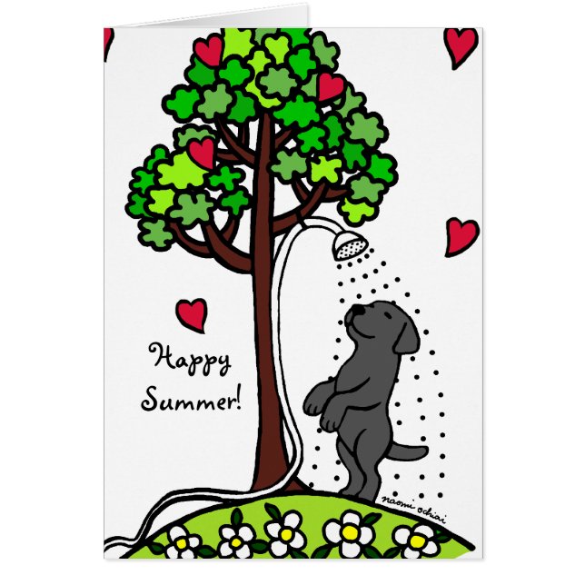 Dibujo animado de Labrador del negro de la (Frente)