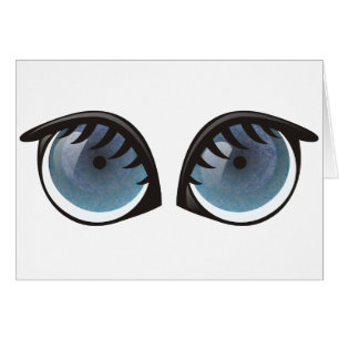 Dibujo animado de los ojos azules