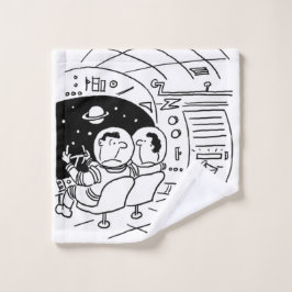 Dibujo animado de nave espacial con entrega de car