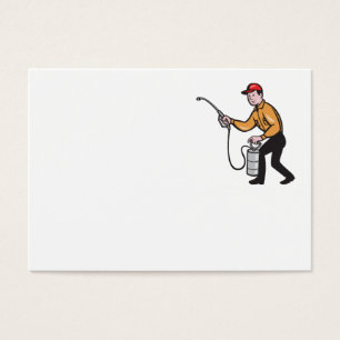 Dibujo animado de rociadura del trabajador del