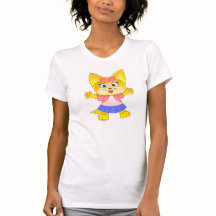 Dibujo animado de Teakup Yorkie en la camiseta de