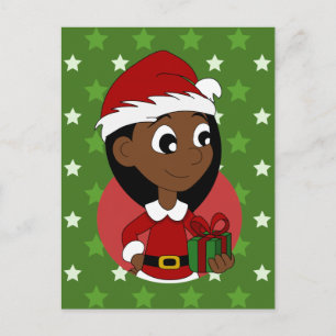 Dibujo animado del chica del navidad