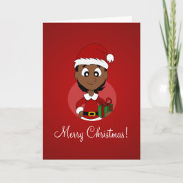 Dibujo animado del chica del navidad