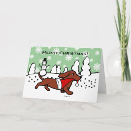 Dibujo animado del navidad del Dachshund