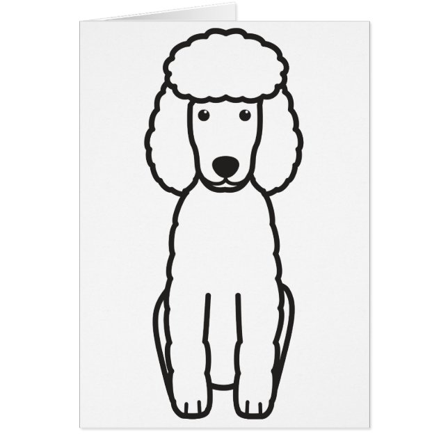 Dibujo animado del perro de caniche miniatura (Frente)