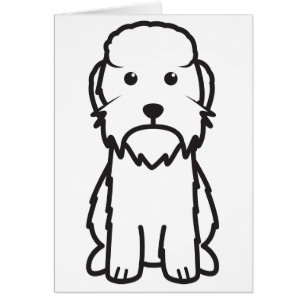 Dibujo animado del perro de Dandie Dinmont Terrier