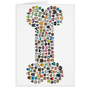 Dibujo animado del perro del HUESO