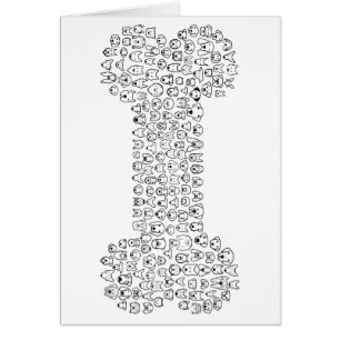 Dibujo animado del perro del HUESO