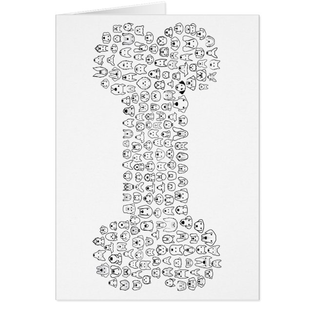 Dibujo animado del perro del HUESO (Frente)