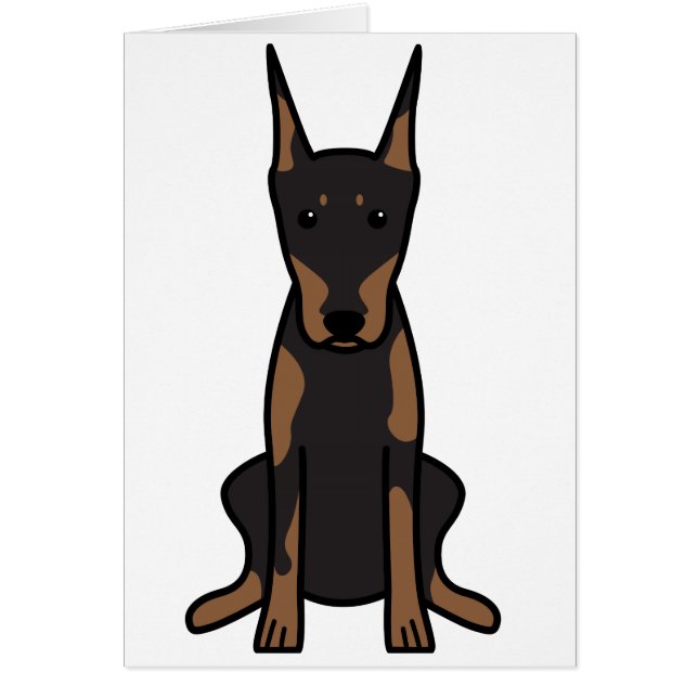 Dibujo animado del perro del Pinscher del Doberman (Frente)