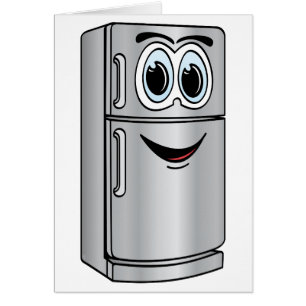 Dibujo animado del refrigerador del acero